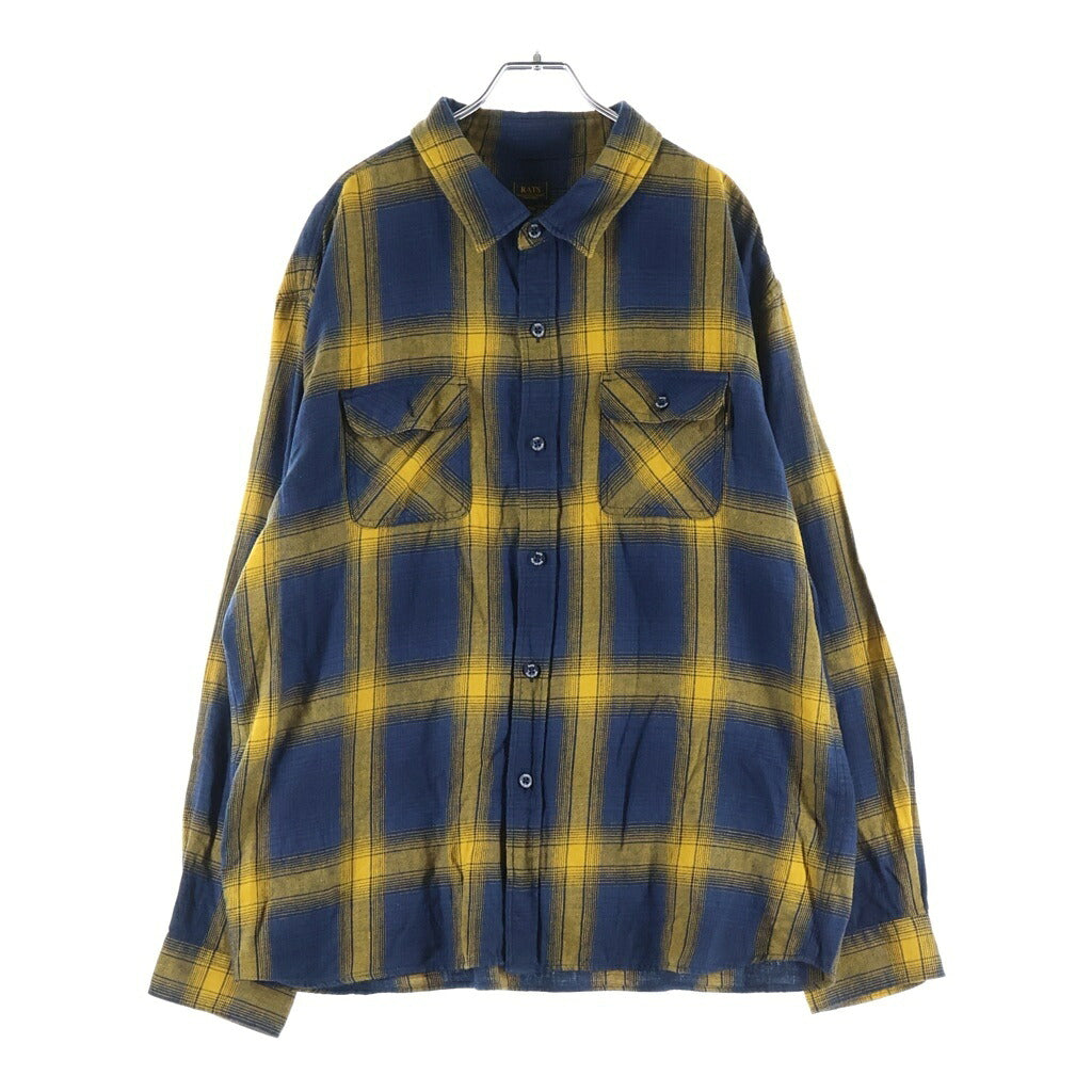 RATS(ラッツ) 25SS COTTON LINEN CHECK SHIRT コットンリネンチェック長袖シャツ 25RS-0307 イエロー