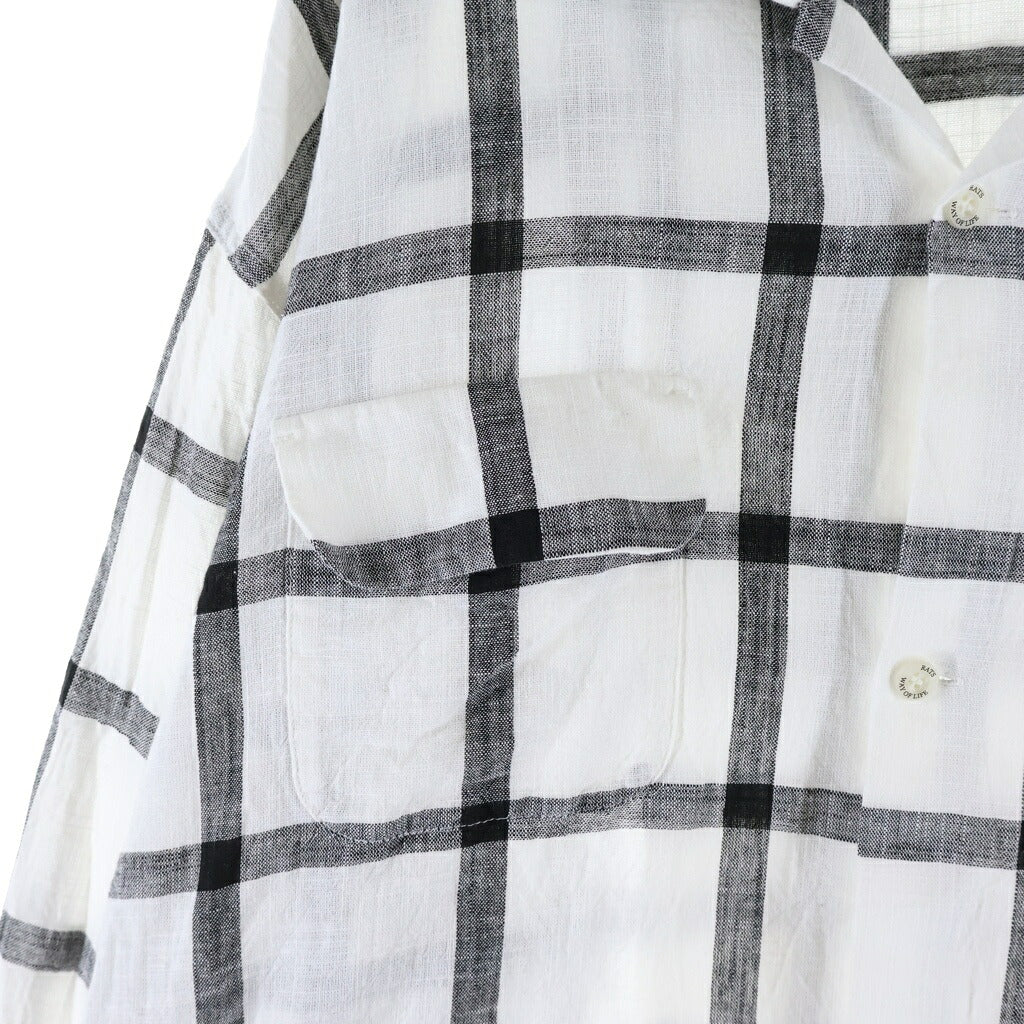 RATS(ラッツ) 25SS WIND PEN CHECK SHIRT ウィンドペンチェック長袖シャツ 25RS-0408 ホワイト/ブラック