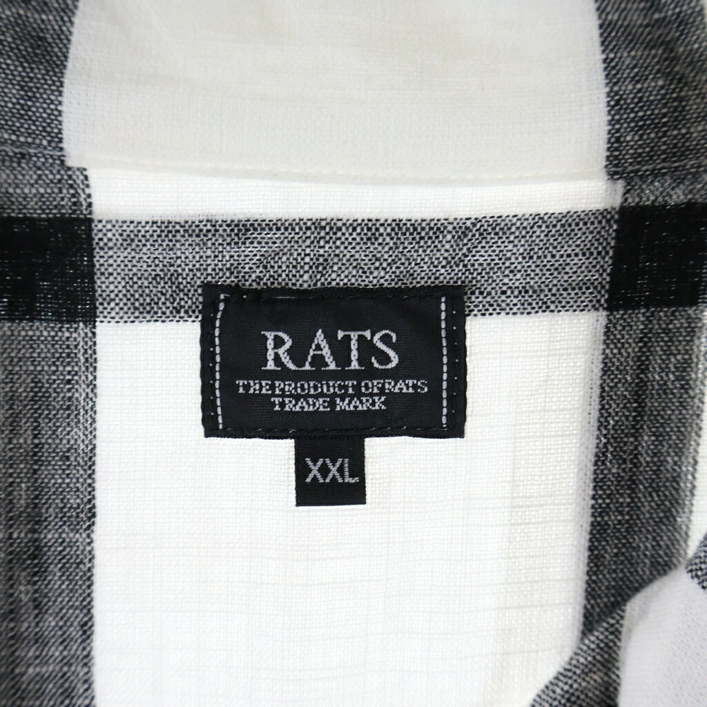 RATS(ラッツ) 25SS WIND PEN CHECK SHIRT ウィンドペンチェック長袖シャツ 25RS-0408 ホワイト/ブラック