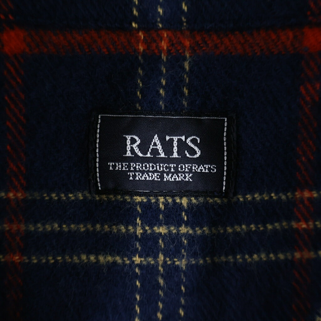 RATS(ラッツ) 26SS CHECK FLANNEL SHIRT チェックフランネル長袖シャツ 26RS-0905 ネイビー