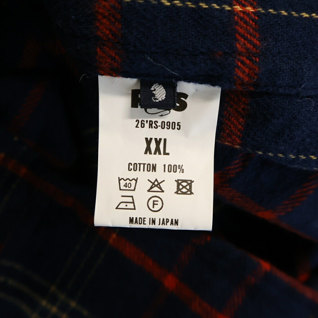 RATS(ラッツ) 26SS CHECK FLANNEL SHIRT チェックフランネル長袖シャツ 26RS-0905 ネイビー