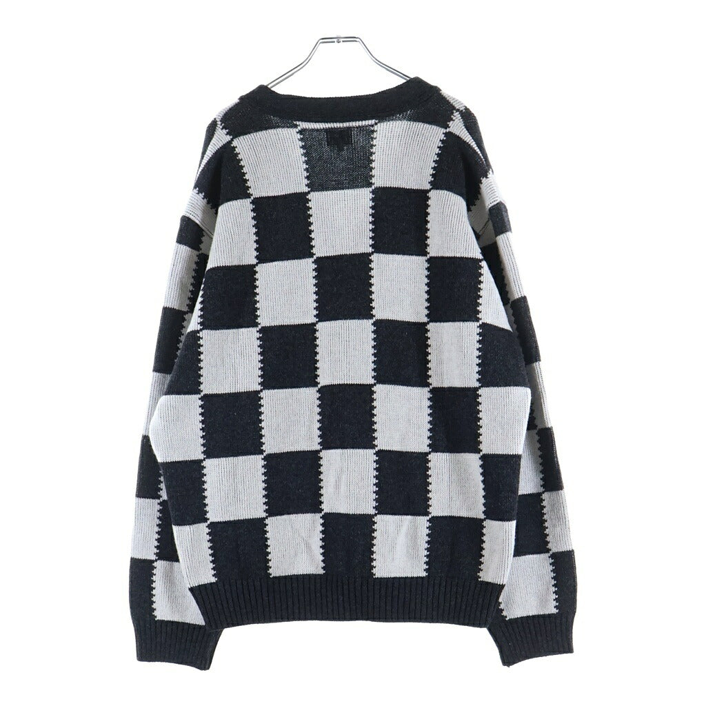 RATS(ラッツ) 25AW ARGYLE KNIT CARDIGAN アーガイル柄ニットカーディガン 25RN-1108 グレー/ホワイト