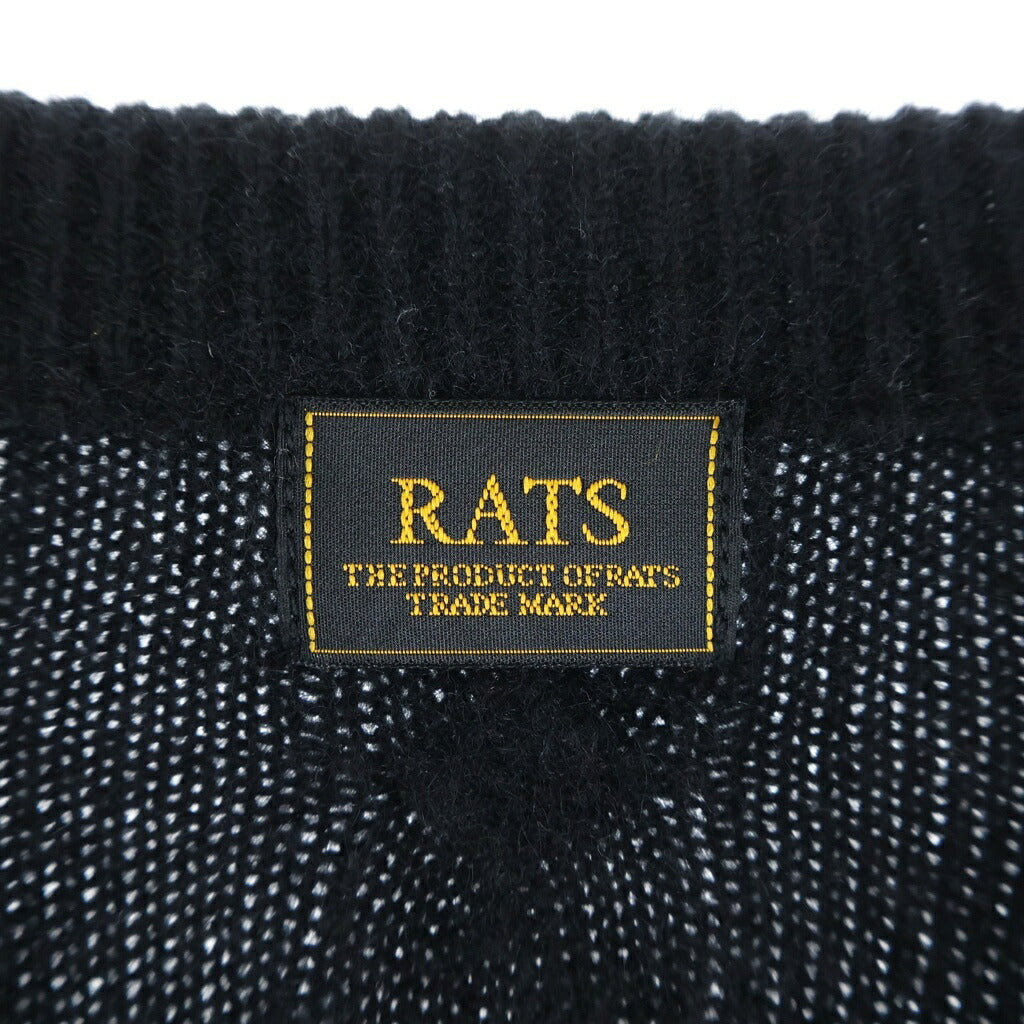 RATS(ラッツ) 24AW CASHMERE CABLE KNIT カシミヤケーブルクルーネックニット 24RN-1011 ブラック