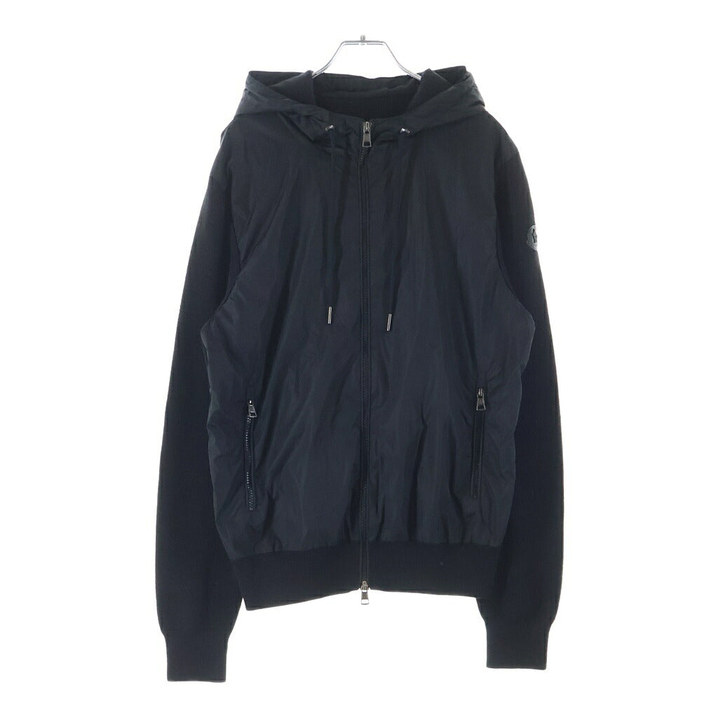 MONCLER(モンクレール) Nylon knit zip hoodie ナイロンニット ジップパーカー B20919404300 97551 ブラック