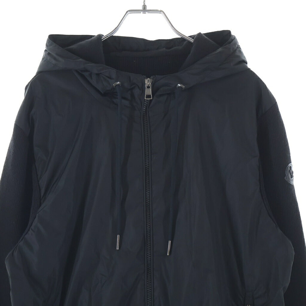 MONCLER(モンクレール) Nylon knit zip hoodie ナイロンニット ジップパーカー B20919404300 97551 ブラック