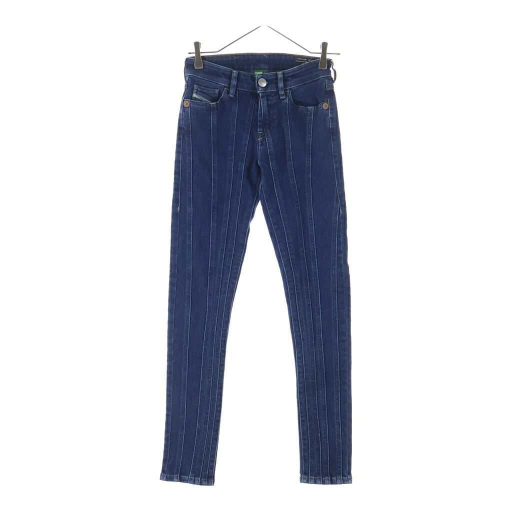 DIESEL(ディーゼル) Slandy ハイウエスト パネル スキニージーンズ デニムパンツ A0256309B10 インディゴ レディース
