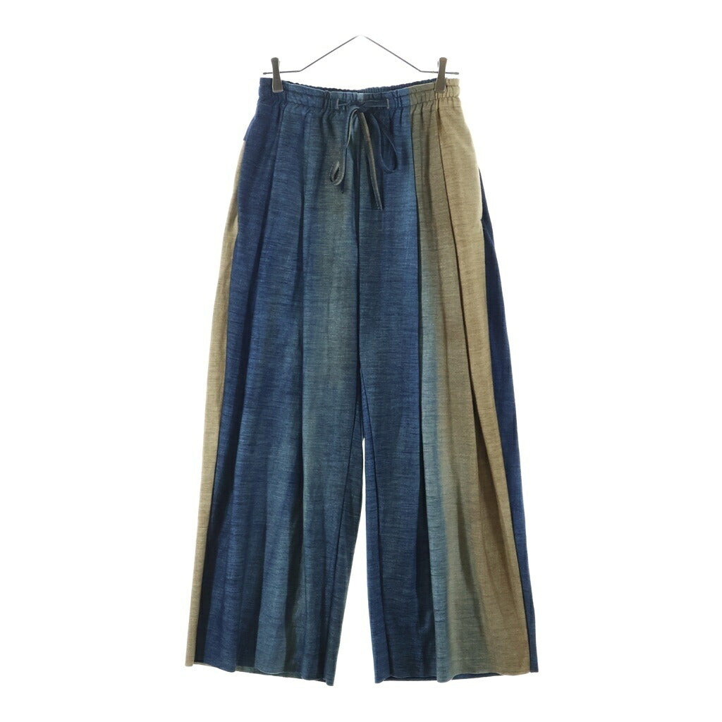 SHINYA KOZUKA(シンヤコズカ) 26AW Home Baggy 1/60 HIGH GAUGE WOOL TWILL グラデーション ワイドバギーパンツ フランネル ブルー
