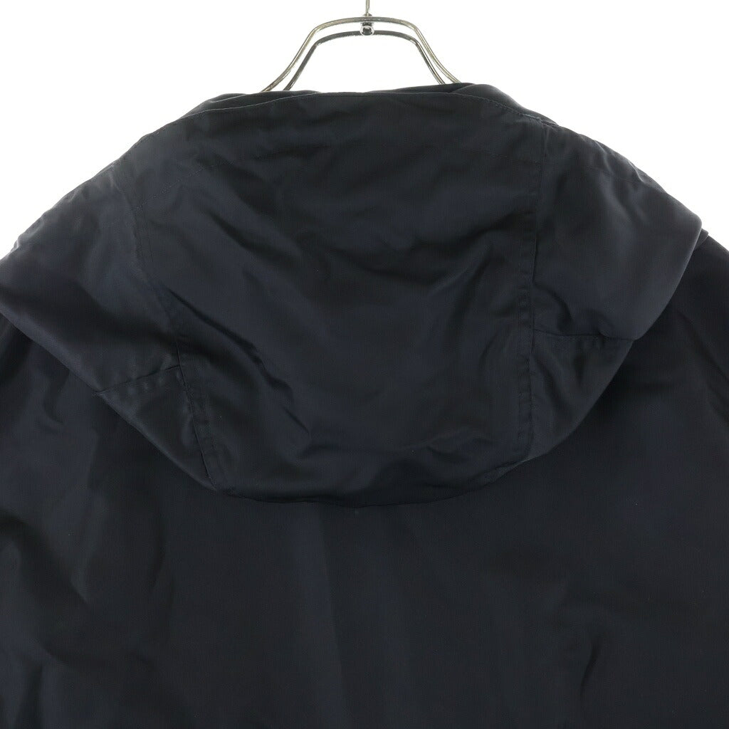 BURBERRY(バーバリー) ロゴラバーワッペン オーバーサイズ ジップアップ フーデッド ナイロンコート ブラック 8040675