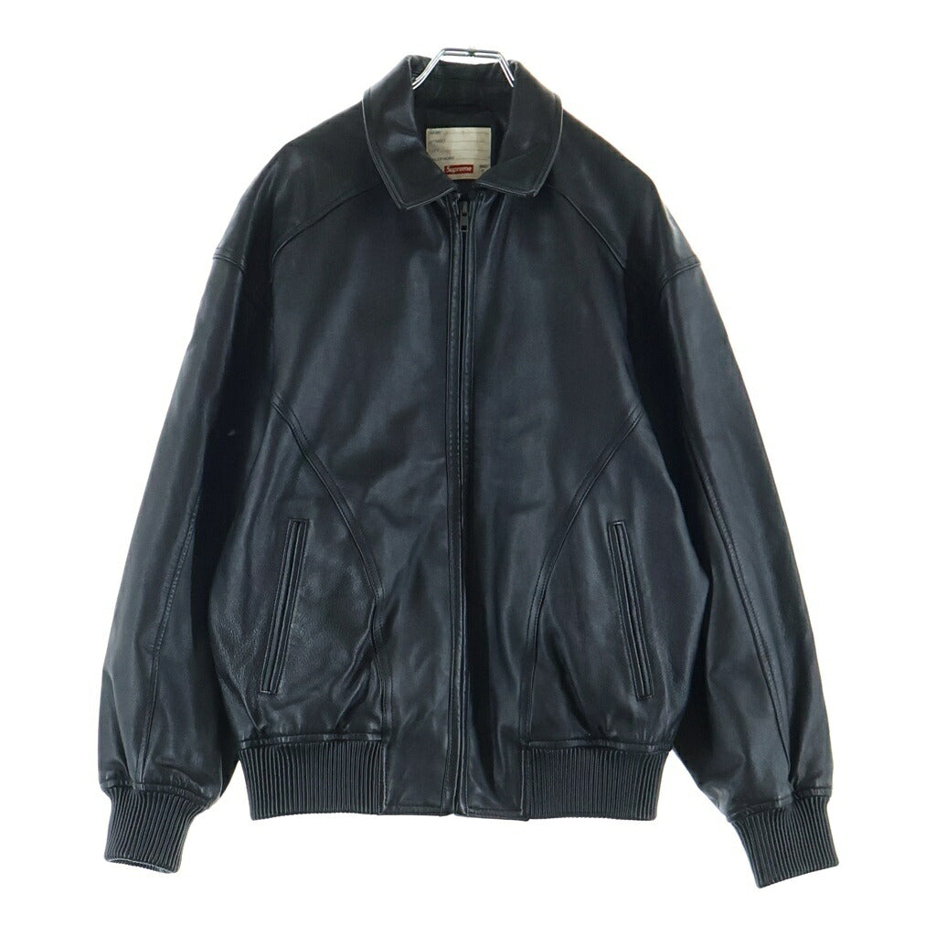 SUPREME(シュプリーム) 18SS Studded Arc Logo Leather Jacket スタッズ ロゴ レザージャケット ブラック