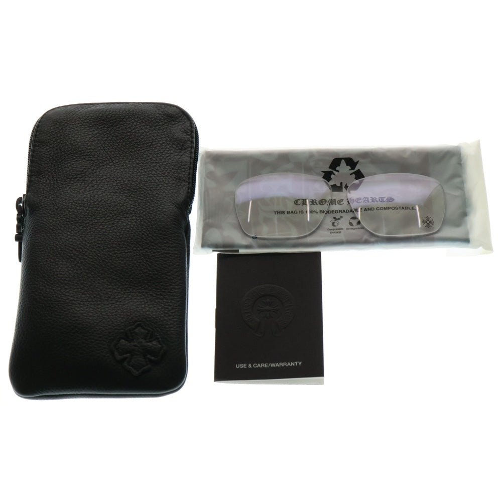 CHROME HEARTS(クロムハーツ) BOX OFFICER ダガーテンプル装飾 サングラス アイウェア ブラック/シルバー