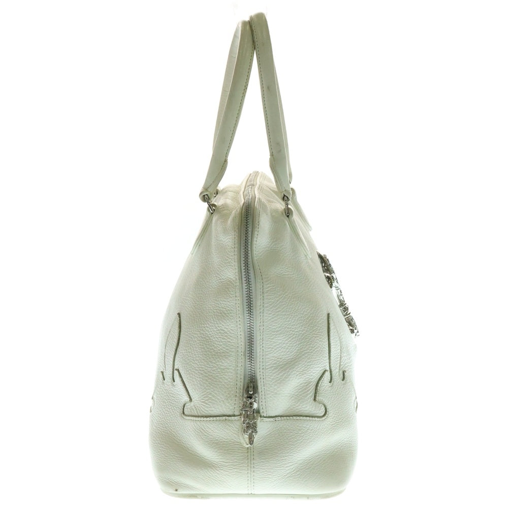 CHROME HEARTS(クロムハーツ) #2 SLOUCHY スラウチー CHフレア装飾 レザーハンドバッグ ホワイト
