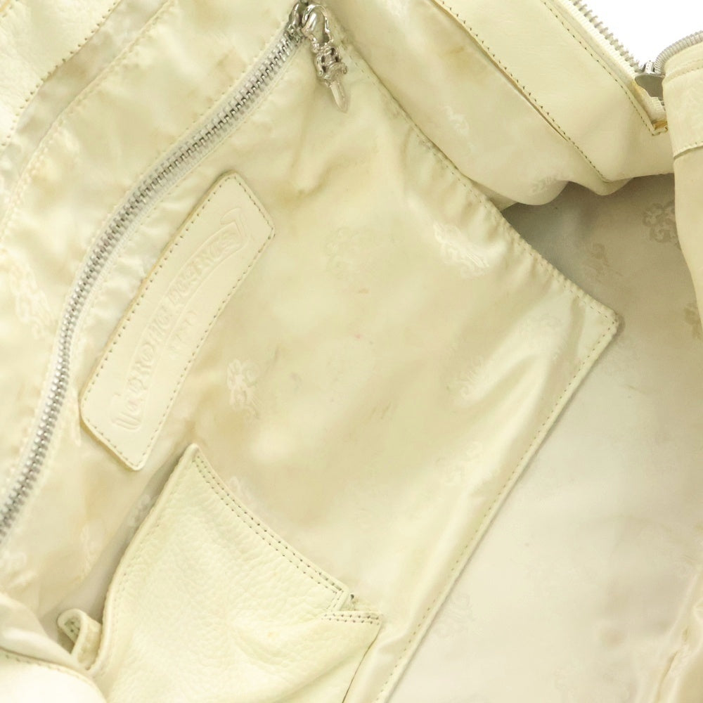 CHROME HEARTS(クロムハーツ) #2 SLOUCHY スラウチー CHフレア装飾 レザーハンドバッグ ホワイト