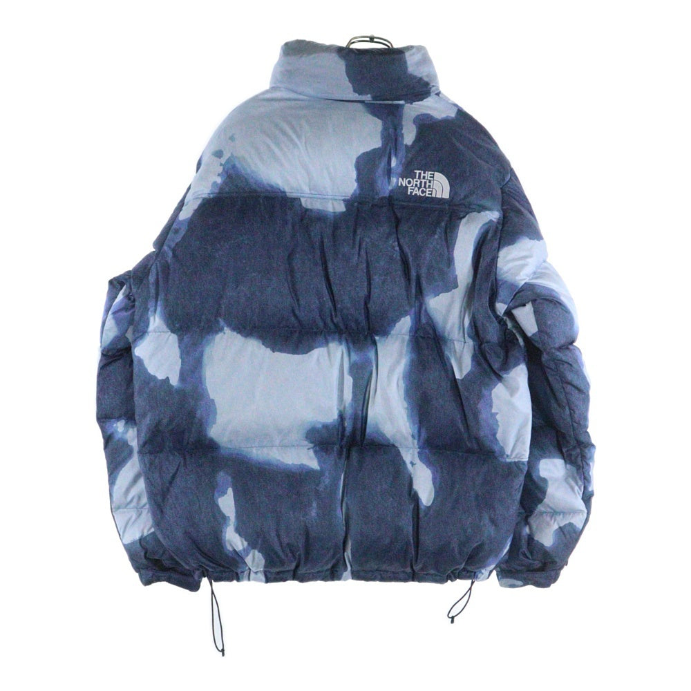 SUPREME(シュプリーム) 21AW × THE NORTH FACE Bleached Denim Print Nuptse Jacket ND52100I ノースフェイス ブリーチデニムプリントヌプシダウンジャケット アウター ブルー