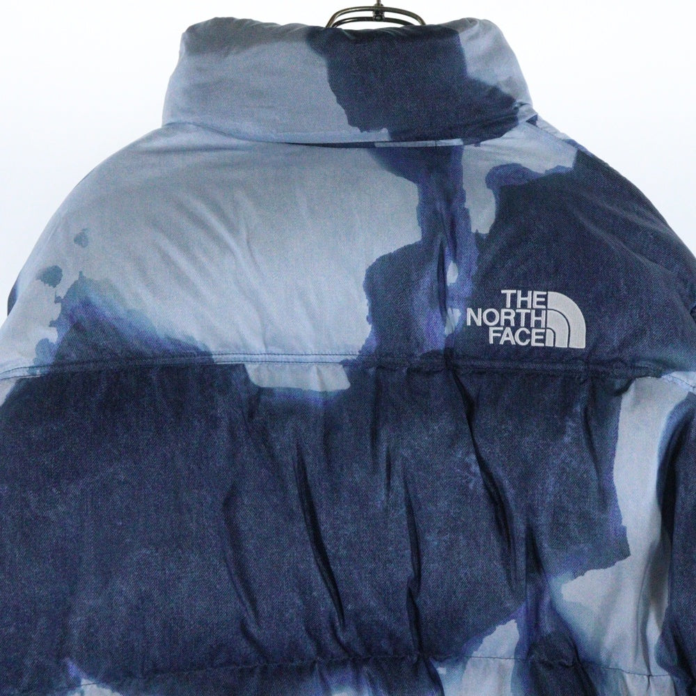 SUPREME(シュプリーム) 21AW × THE NORTH FACE Bleached Denim Print Nuptse Jacket ND52100I ノースフェイス ブリーチデニムプリントヌプシダウンジャケット アウター ブルー