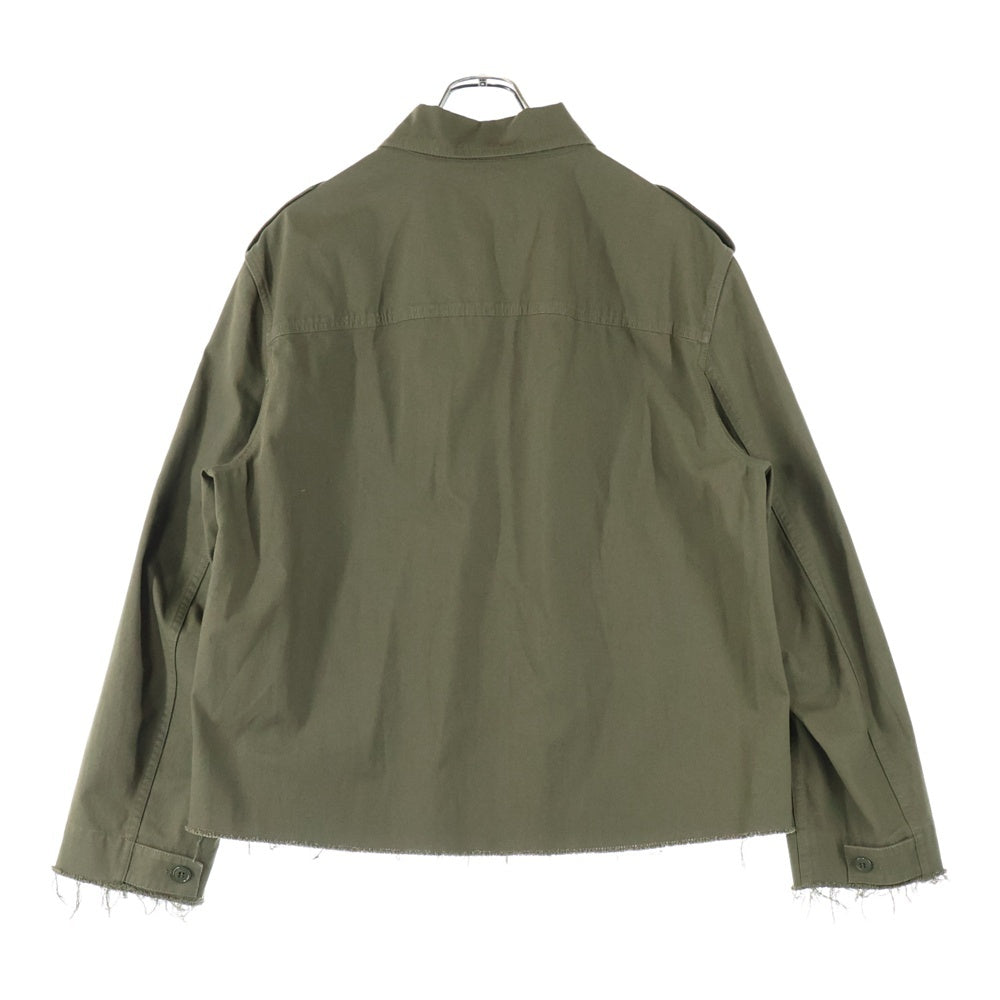 CELINE(セリーヌ) 24SS SAHARIENNE JACKET ロゴワッペン サハリエンヌ ミリタリージャケット ブルゾン カーキ 2W44B177R