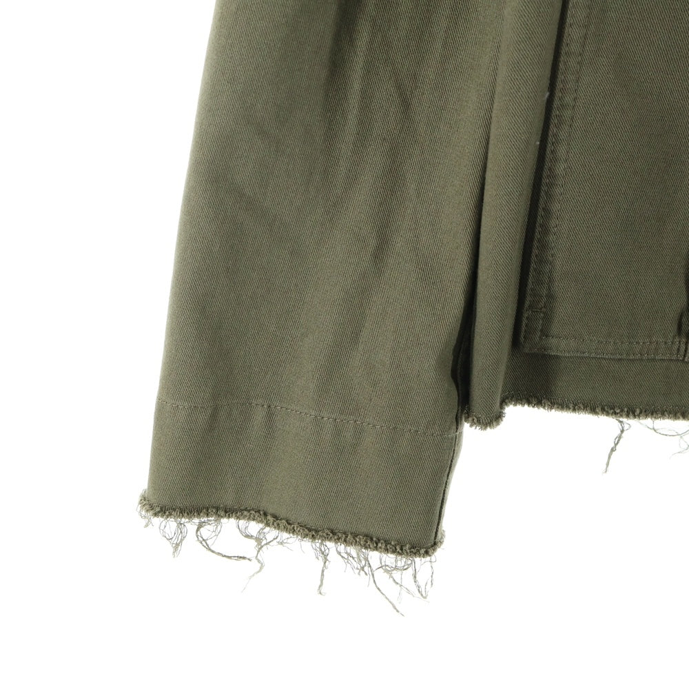 CELINE(セリーヌ) 24SS SAHARIENNE JACKET ロゴワッペン サハリエンヌ ミリタリージャケット ブルゾン カーキ 2W44B177R