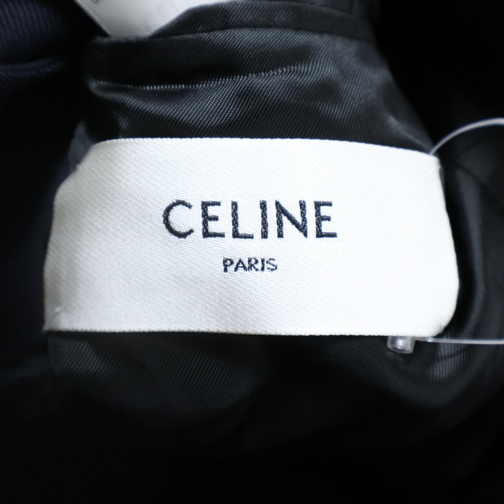 CELINE(セリーヌ) エディ期 ウール オフィサー サファリ ミリタリー ジャケット ネイビー 2V34G092D レディース