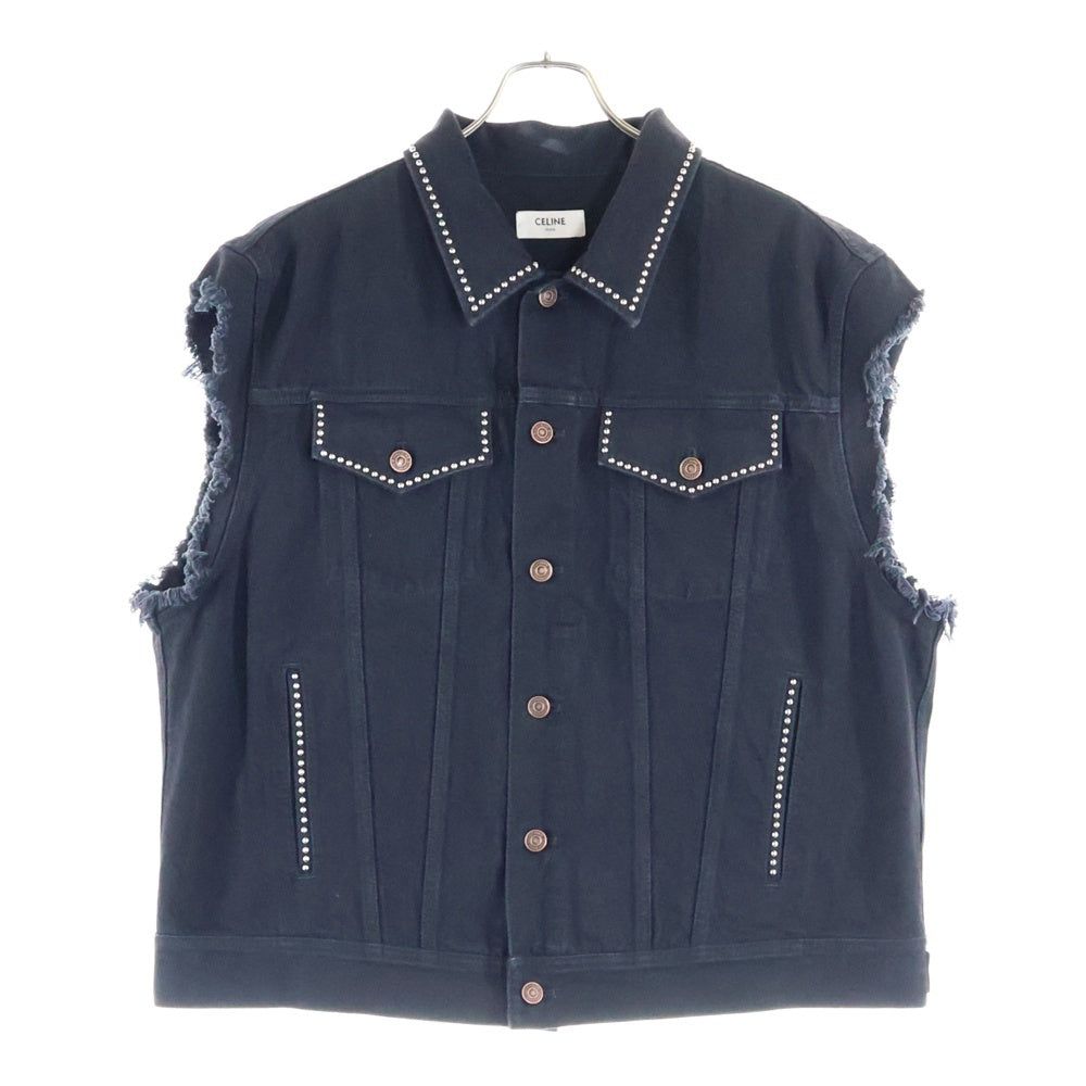 CELINE(セリーヌ) 22SS デニムトラッカースタッズベスト ブラック 2Q438626Q