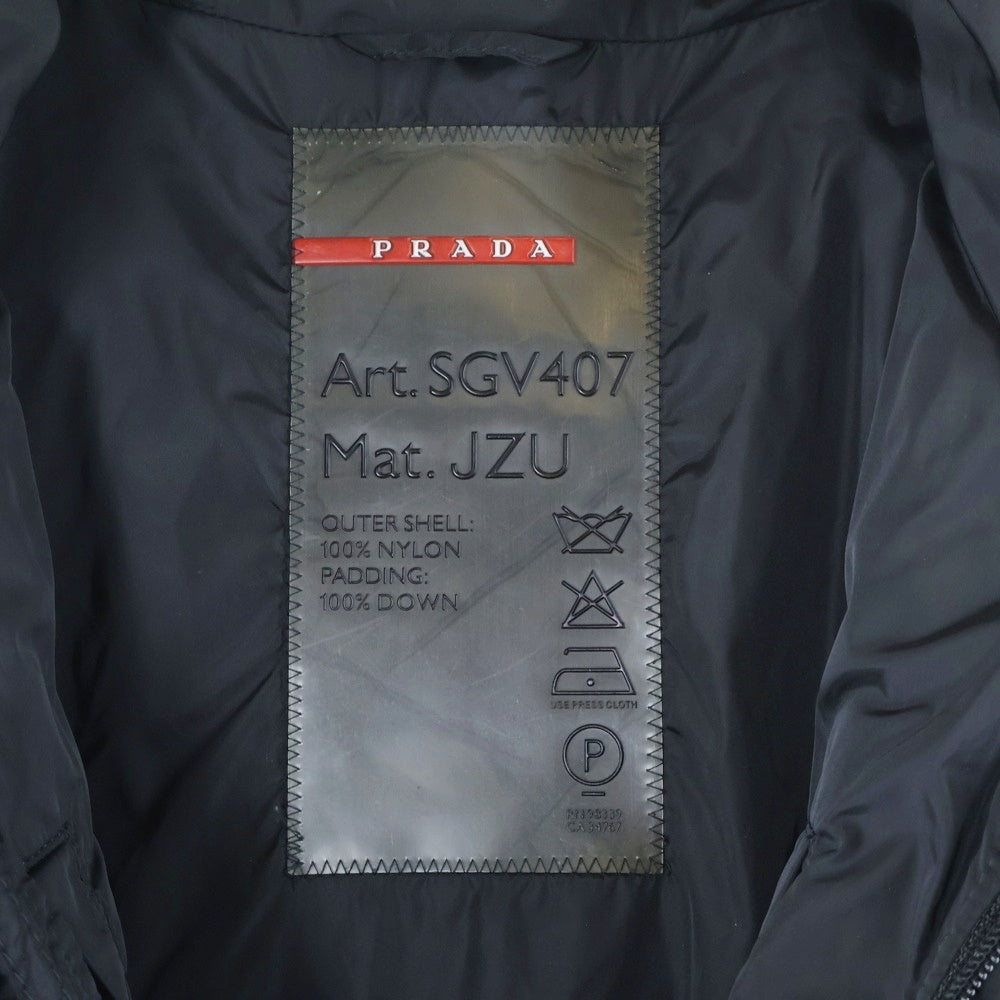 PRADA SPORT(プラダ スポーツ) ジップアップ ナイロン ダウンジャケット ブラック SGV407