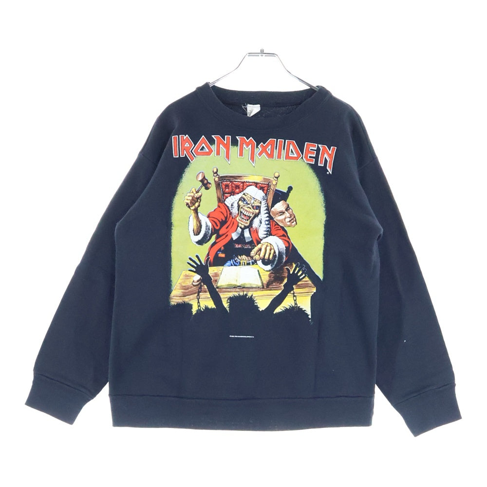 VINTAGE(ヴィンテージ) 90S IRON MAIDEN TEN YEARS SWEAT クルーネック 長袖スウェット トレーナー ブラック
