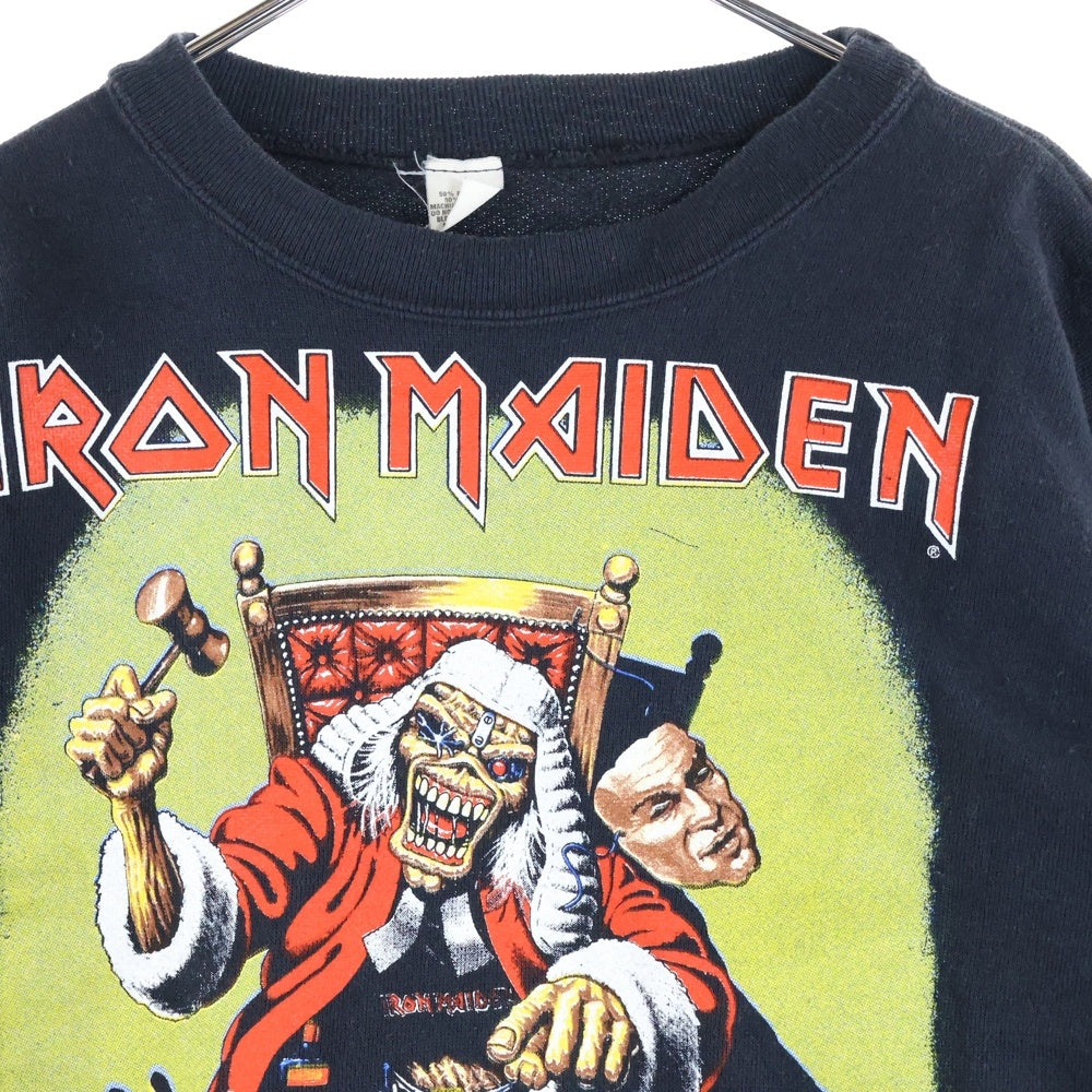VINTAGE(ヴィンテージ) 90S IRON MAIDEN TEN YEARS SWEAT クルーネック 長袖スウェット トレーナー ブラック