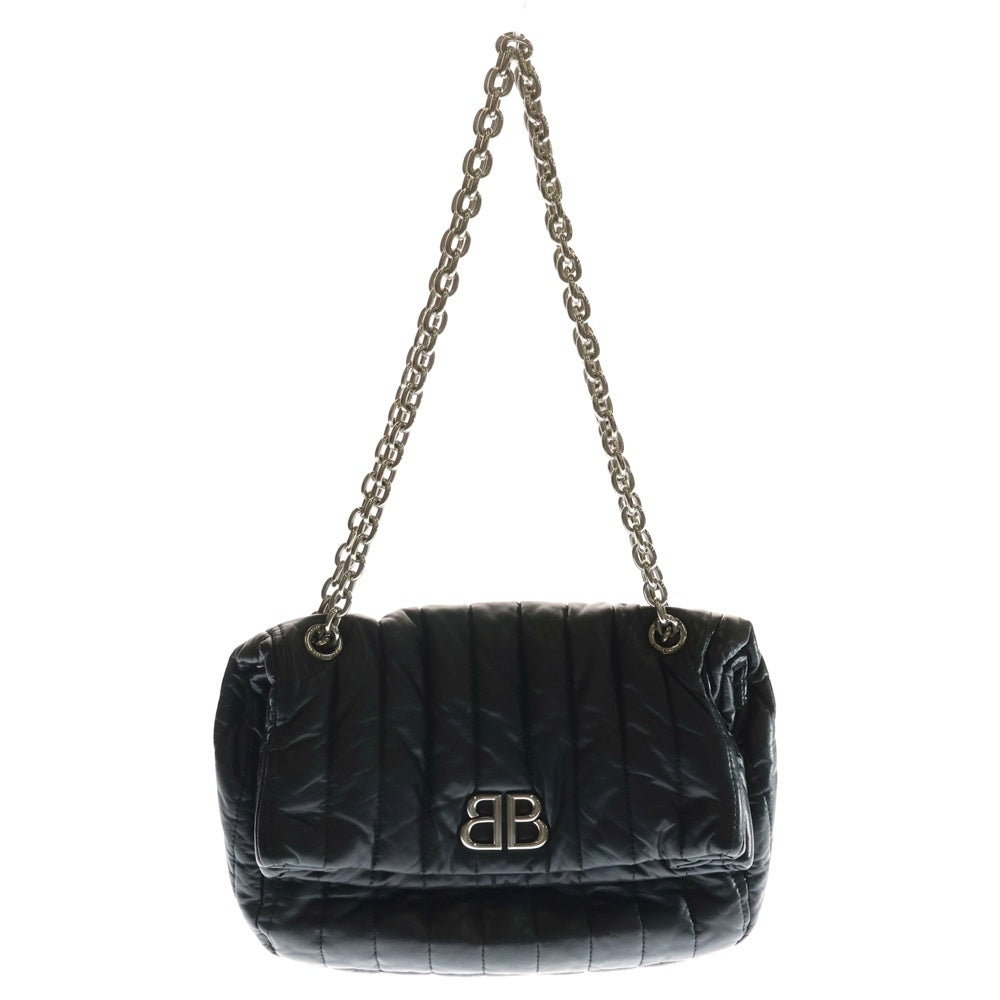 BALENCIAGA(バレンシアガ) MONACO BAG CHAIN 765966 モナコ BBロゴ チェーンショルダーバッグ ブラック