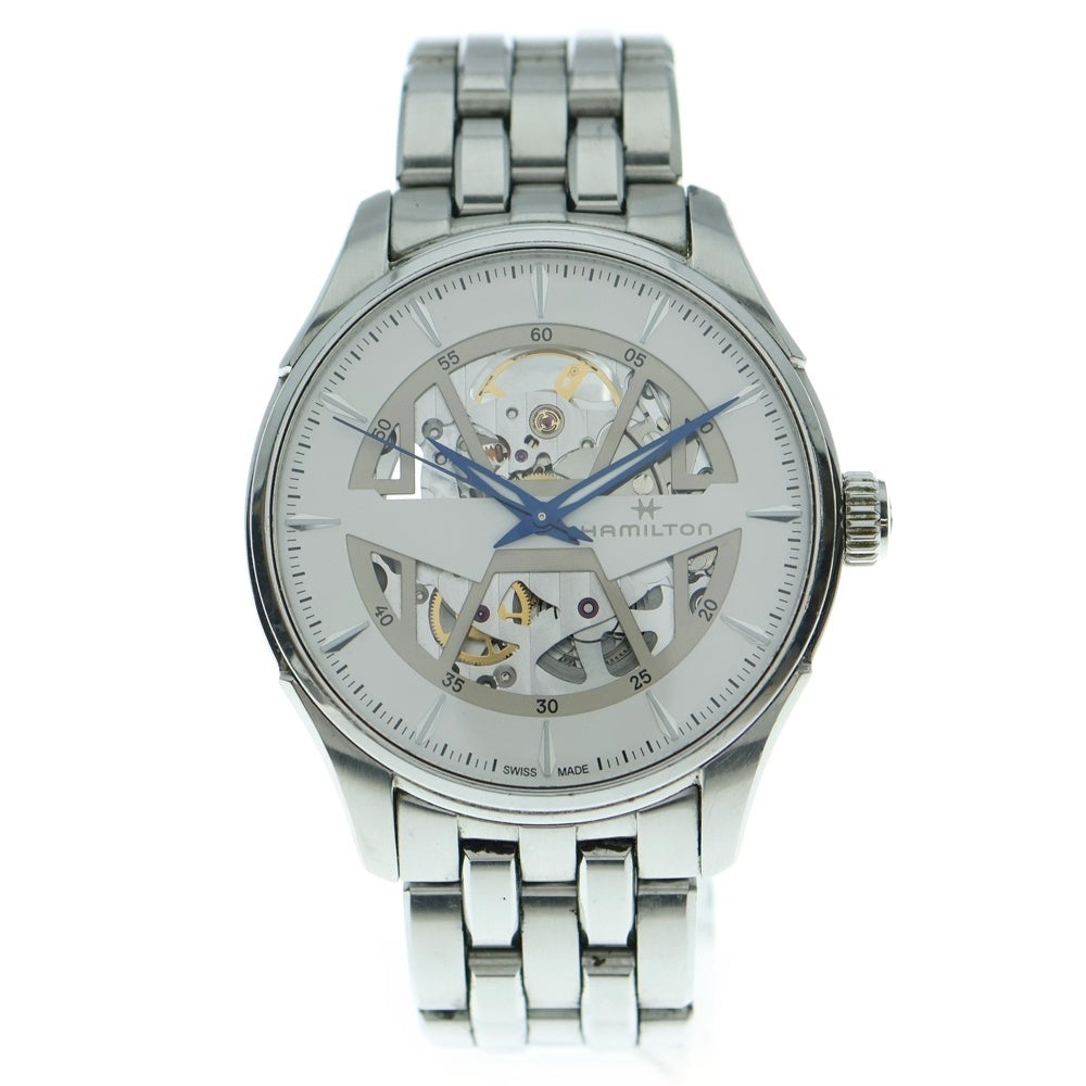 HAMILTON(ハミルトン) ジャズマスター スケルトン文字盤 自動巻き アナログウォッチ 腕時計 シルバー