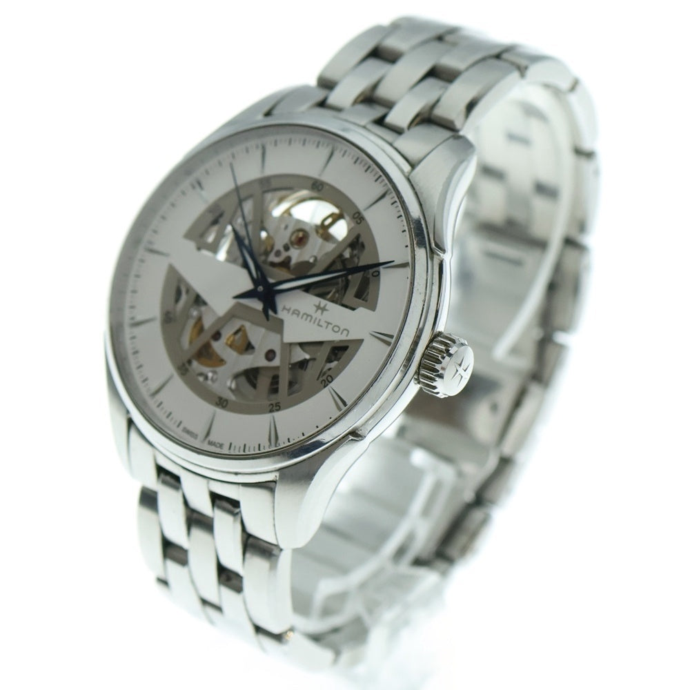HAMILTON(ハミルトン) ジャズマスター スケルトン文字盤 自動巻き アナログウォッチ 腕時計 シルバー