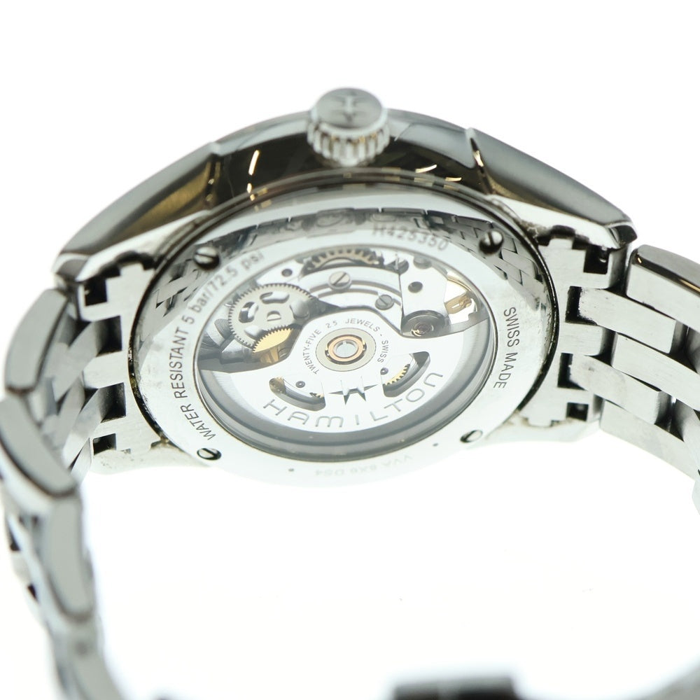 HAMILTON(ハミルトン) ジャズマスター スケルトン文字盤 自動巻き アナログウォッチ 腕時計 シルバー