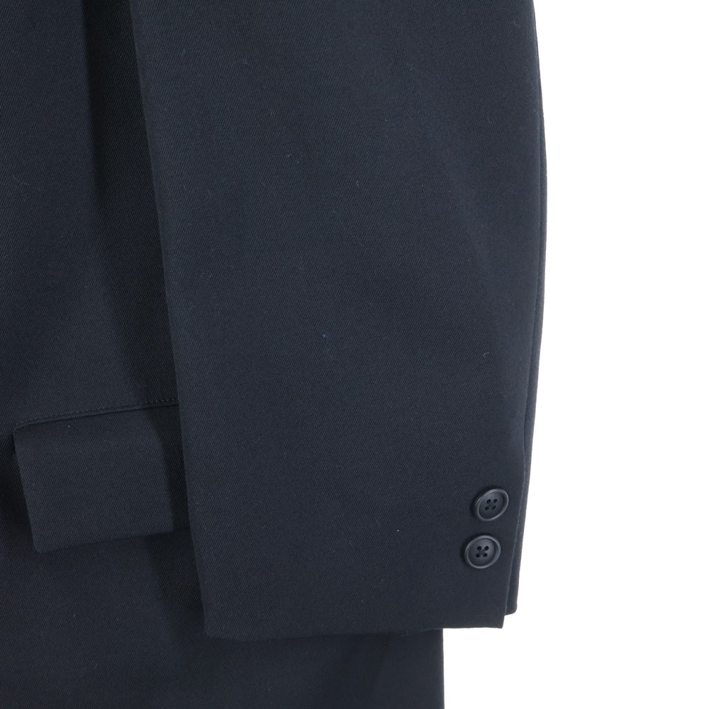 Yohji Yamamoto POUR HOMME(ヨウジヤマモト プールオム) 24AW ショルダーバックル ウールギャバジン 2Bジャケット ブラック HO-J74-534