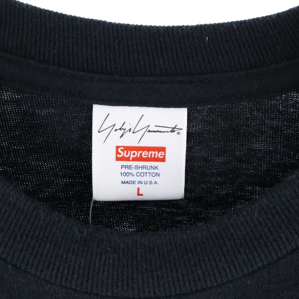 SUPREME(シュプリーム) 20AW Yohji Yamamoto Logo Tee ヨウジヤマモト クルーネック コットン 半袖Tシャツ カットソー ブラック