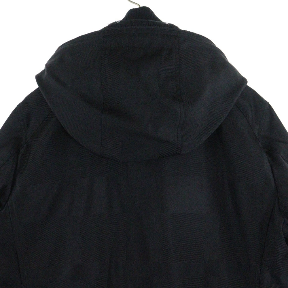 BURBERRY BLACK LABEL(バーバリー ブラックレーベル) チェック柄 ジップアップ フーディ ジャケット ブラック 51F04-403-09