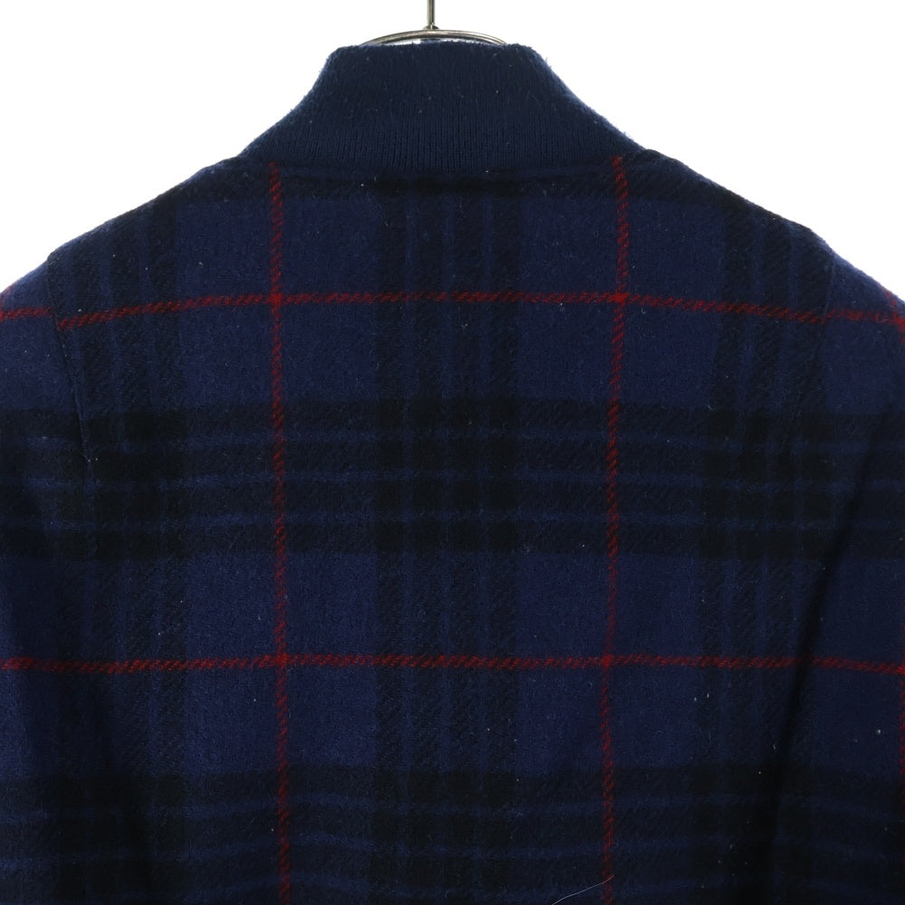 ALPHA INDUSTRIES(アルファ インダストリーズ) B-15C ウールリッチ チェック柄 ジップアップ MA-1ジャケット ネイビー 3A382