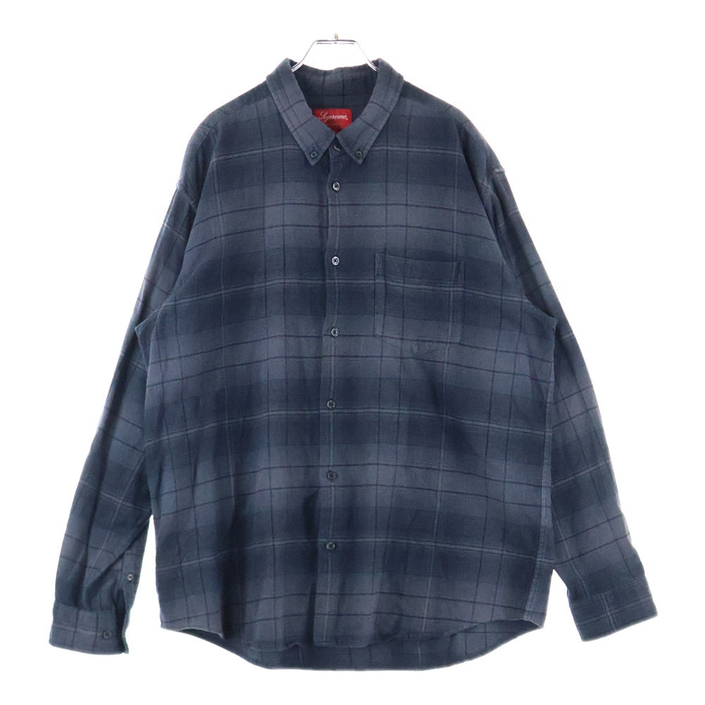SUPREME(シュプリーム) 23SS Shadow Plaid Flannel Shirt チェック柄 長袖フランネルシャツ ブラック/グレー