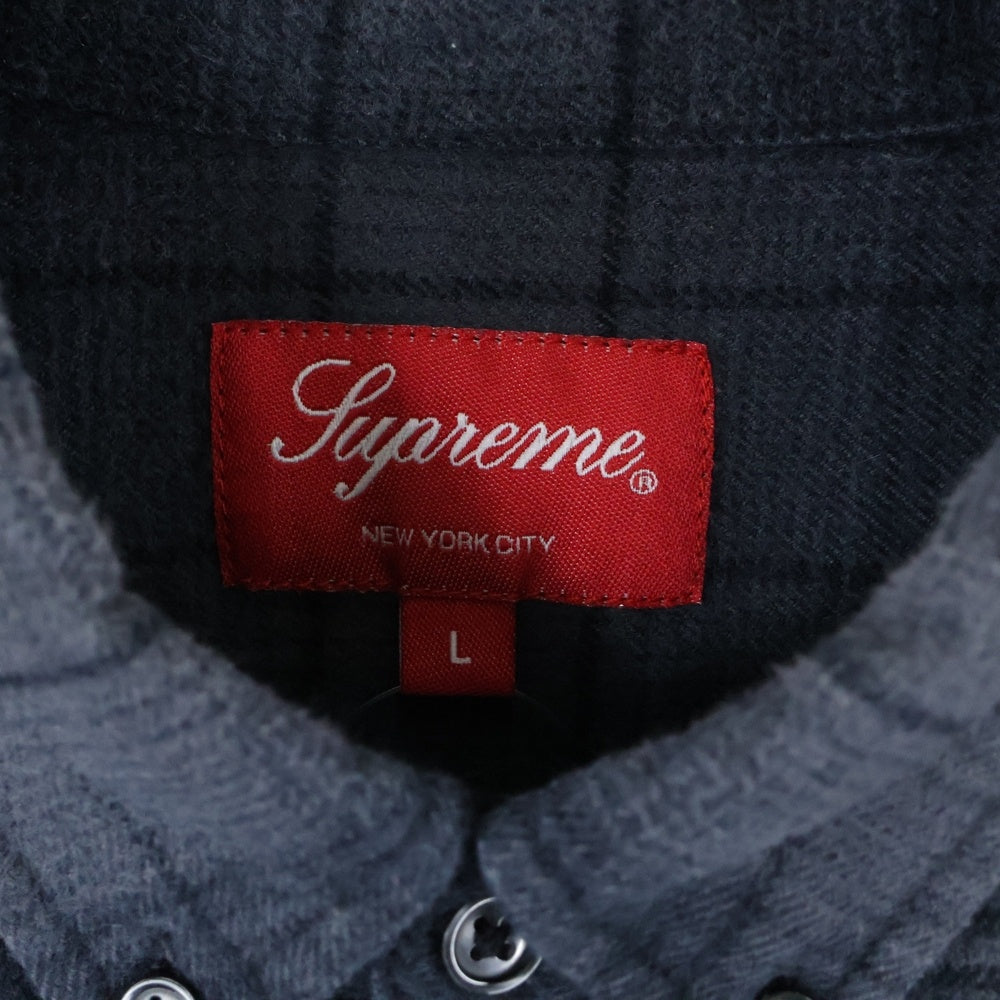 SUPREME(シュプリーム) 23SS Shadow Plaid Flannel Shirt チェック柄 長袖フランネルシャツ ブラック/グレー