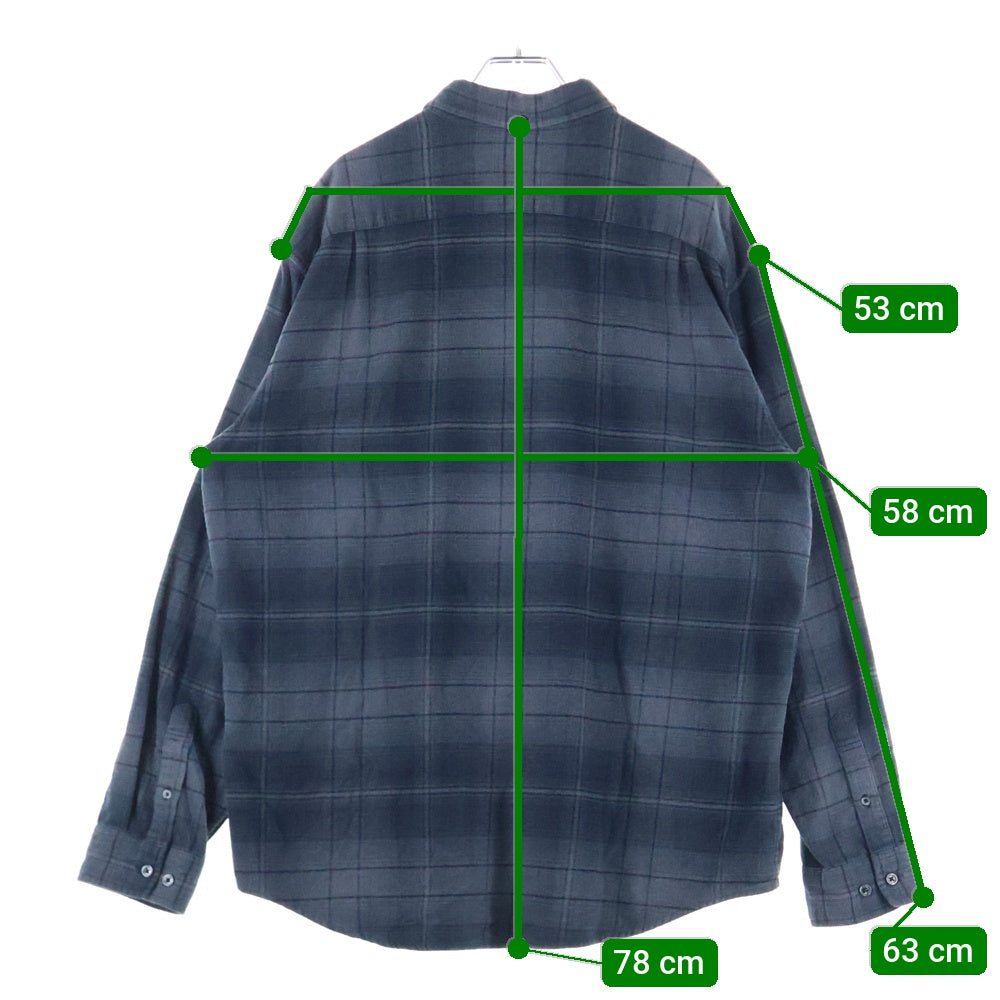 SUPREME(シュプリーム) 23SS Shadow Plaid Flannel Shirt チェック柄 長袖フランネルシャツ ブラック/グレー