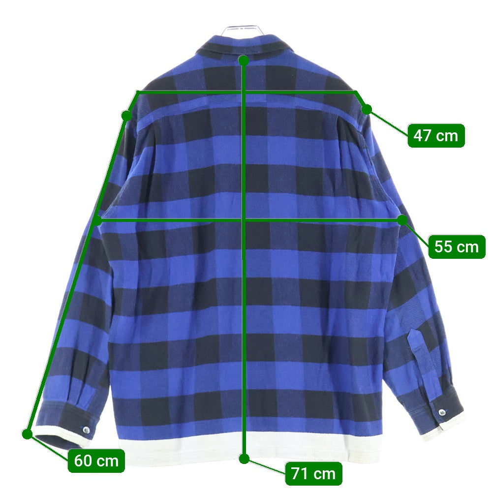 GOODENOUGH(グッドイナフ) FINESS チェック柄シャツ ブルー/ブラック