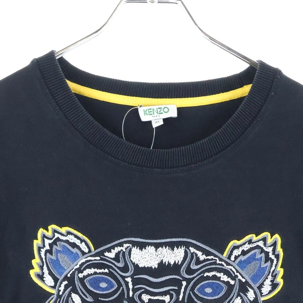 KENZO(ケンゾー) TIGER CLASSIC SWEATSHIRT タイガー刺繍 クルーネック 長袖スウェット トレーナー ブラック F765SW0014XC
