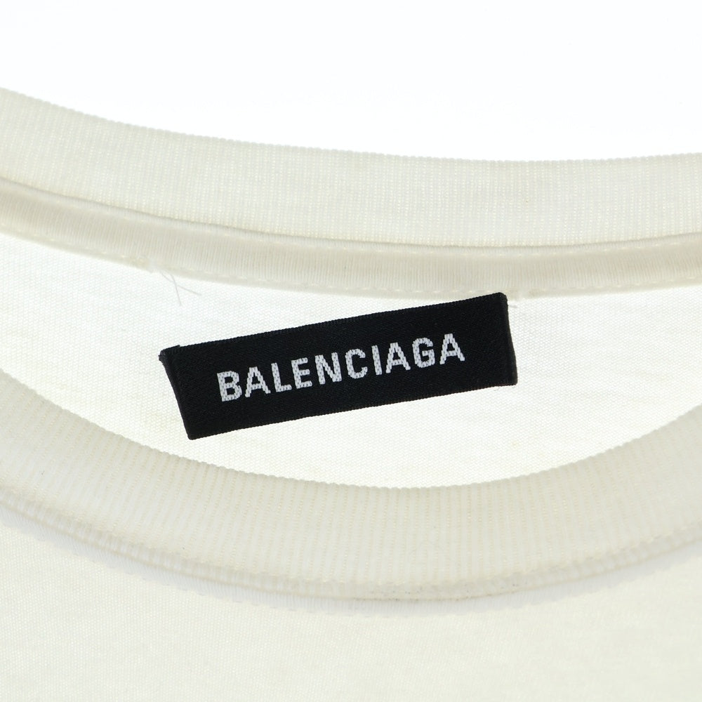 BALENCIAGA(バレンシアガ) 19SS BB LOGO TEE BBレインボーロゴ刺繍 半袖Tシャツ カットソー ホワイト 570805 TEV53