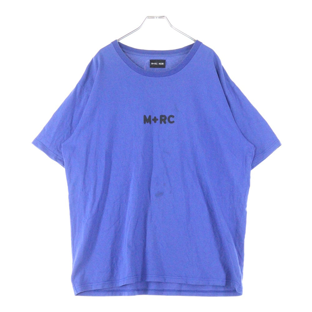 M+RC NOIR(マルシェノア) バックプリント クルーネック半袖Tシャツ カットソー ブルー