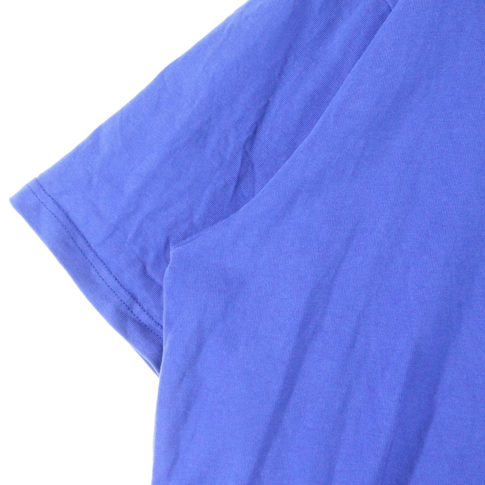 M+RC NOIR(マルシェノア) バックプリント クルーネック半袖Tシャツ カットソー ブルー