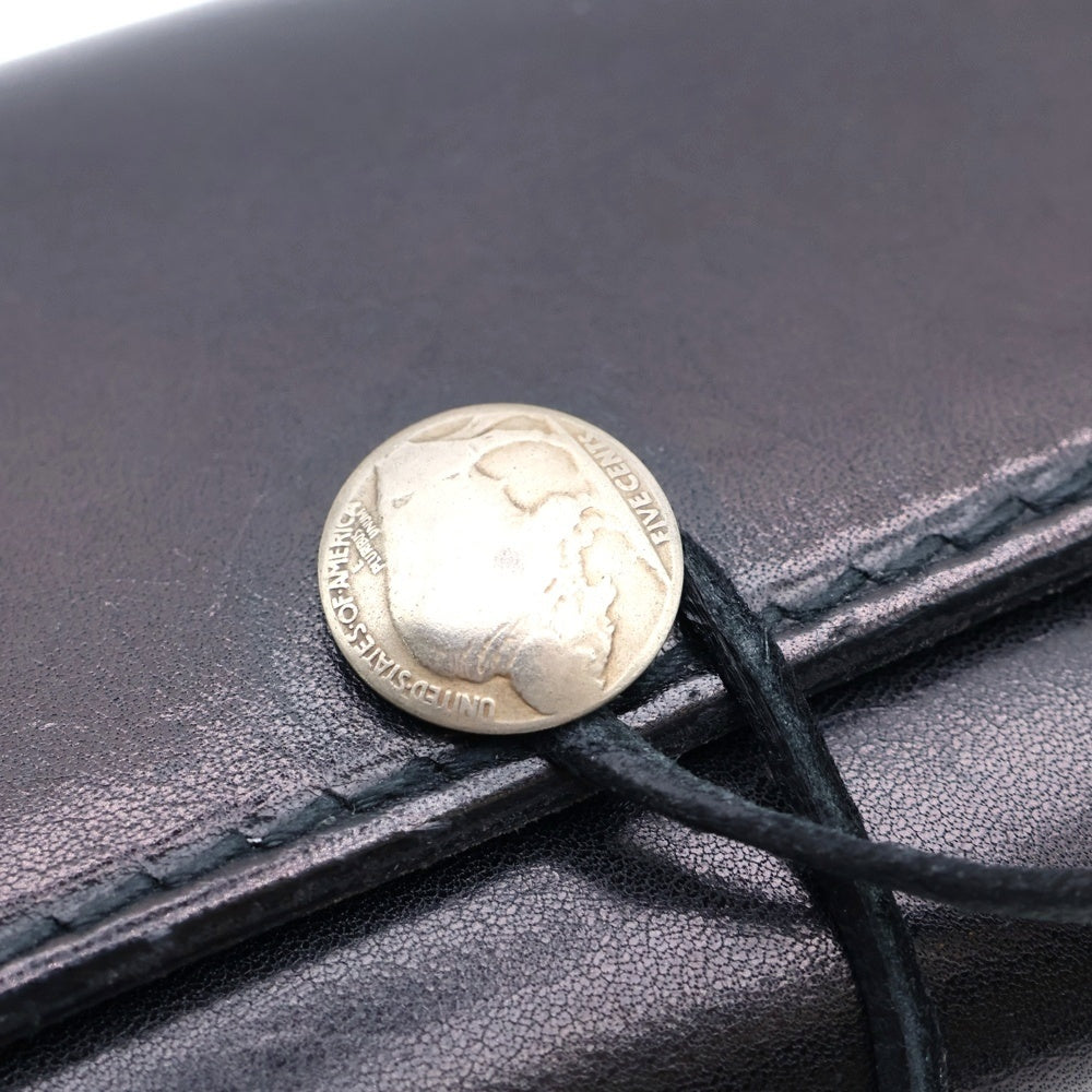 goro's(ゴローズ) レザーウォレット 三つ折り長財布 ブラック