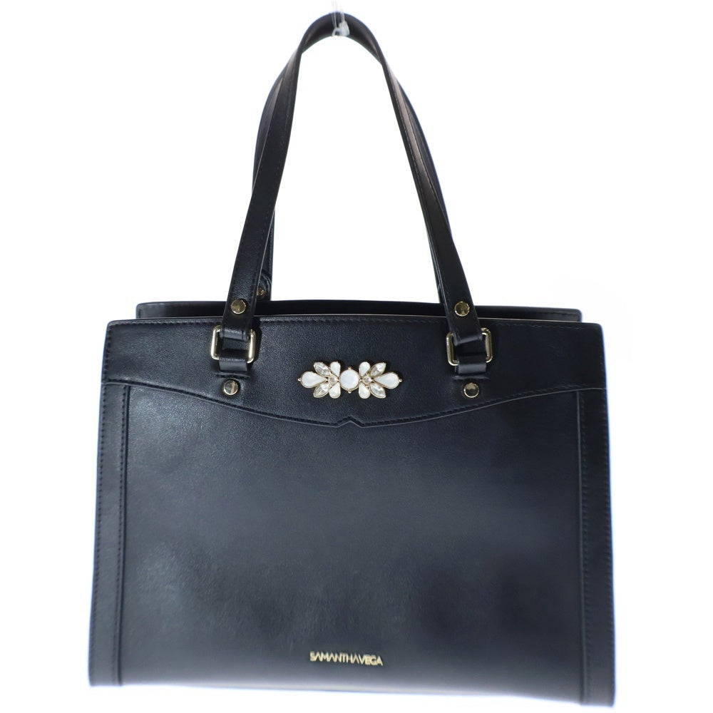 Samantha Vega(サマンサベガ) スクエアビジュー 2WAY トート ショルダーバッグ ブラック