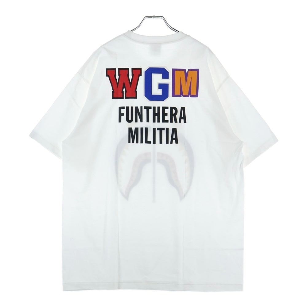 A BATHING APE(アベイシングエイプ) 25AW SHARK TEE シャークプリント クルーネック 半袖Tシャツ カットソー ホワイト 1L80110003