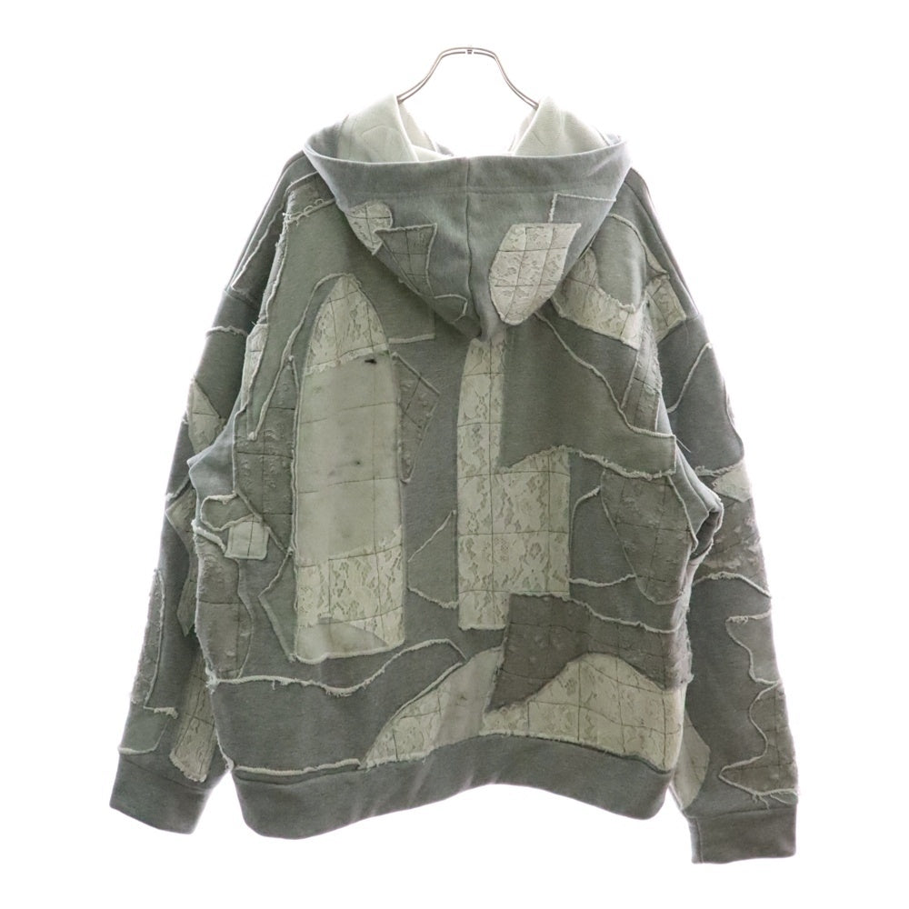 WHO DECIDES WAR(フーディサイズウォー) ATOM PULLOVER アトムプルオーバーパーカー グレー/ホワイト