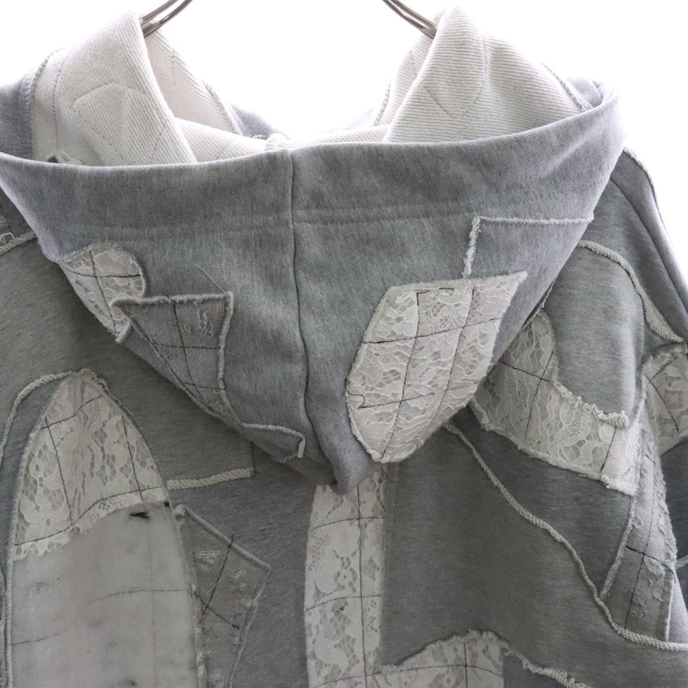 WHO DECIDES WAR(フーディサイズウォー) ATOM PULLOVER アトムプルオーバーパーカー グレー/ホワイト