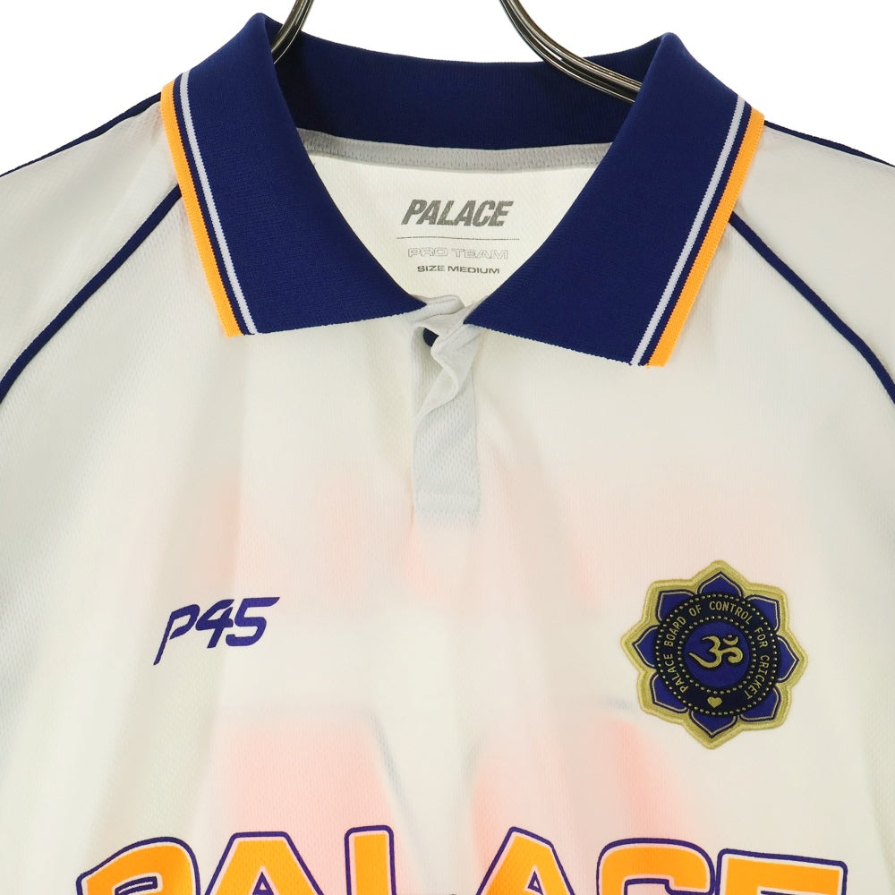 Palace Skateboards(パレススケートボーズ) 24SS CRICKET JERSEY クリケットジャージー ポロシャツ 半袖Tシャツ カットソー ホワイト