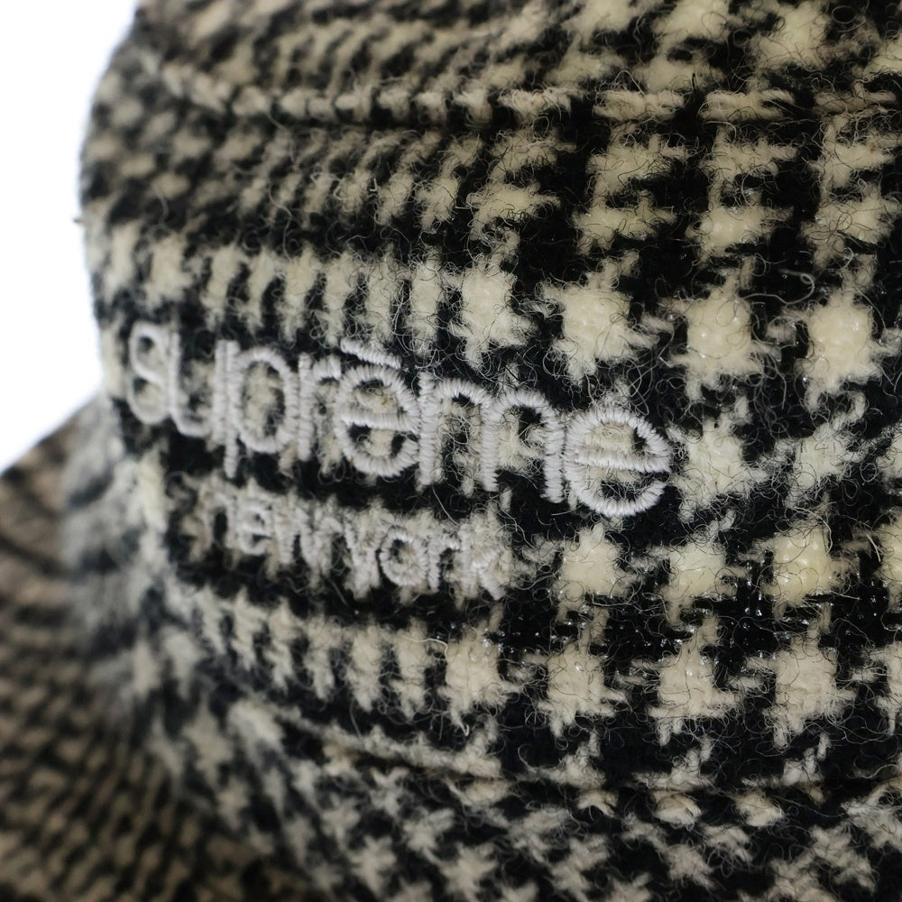 SUPREME(シュプリーム) 21AW × Harris Tweed Classic Logo Crusher Hat ハリスツイード クラシックロゴ クラッシャーハット 帽子 ホワイト/ブラック