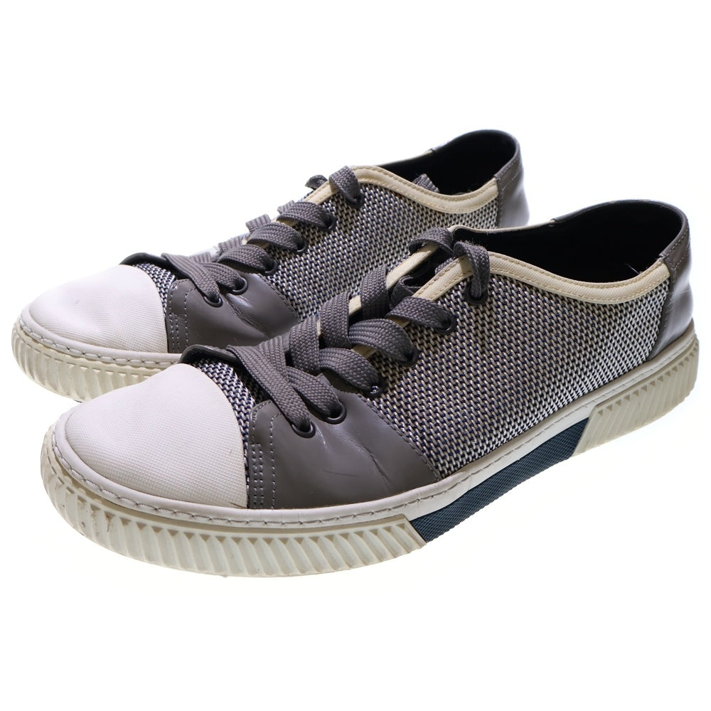 PRADA(プラダ) メッシュ ローカットスニーカー グレー 4E 3058