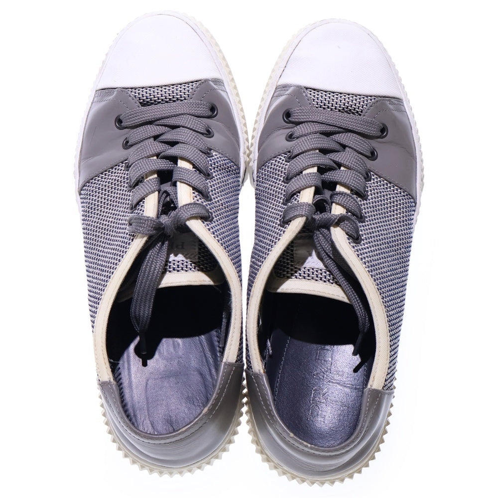 PRADA(プラダ) メッシュ ローカットスニーカー グレー 4E 3058